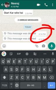 How to read or retrieve deleted WhatsApp messages using app notisave 