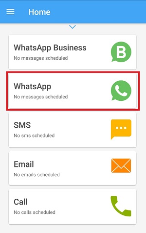 schedule whatsapp messages on android