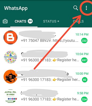 Whatsapp dark mode in Android 9