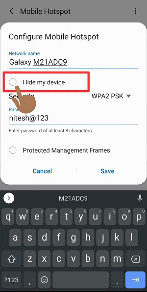 How to Hide Hotspot network