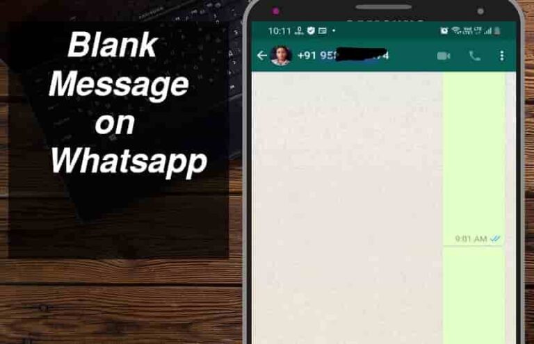 how to send a blank message on Whatsapp